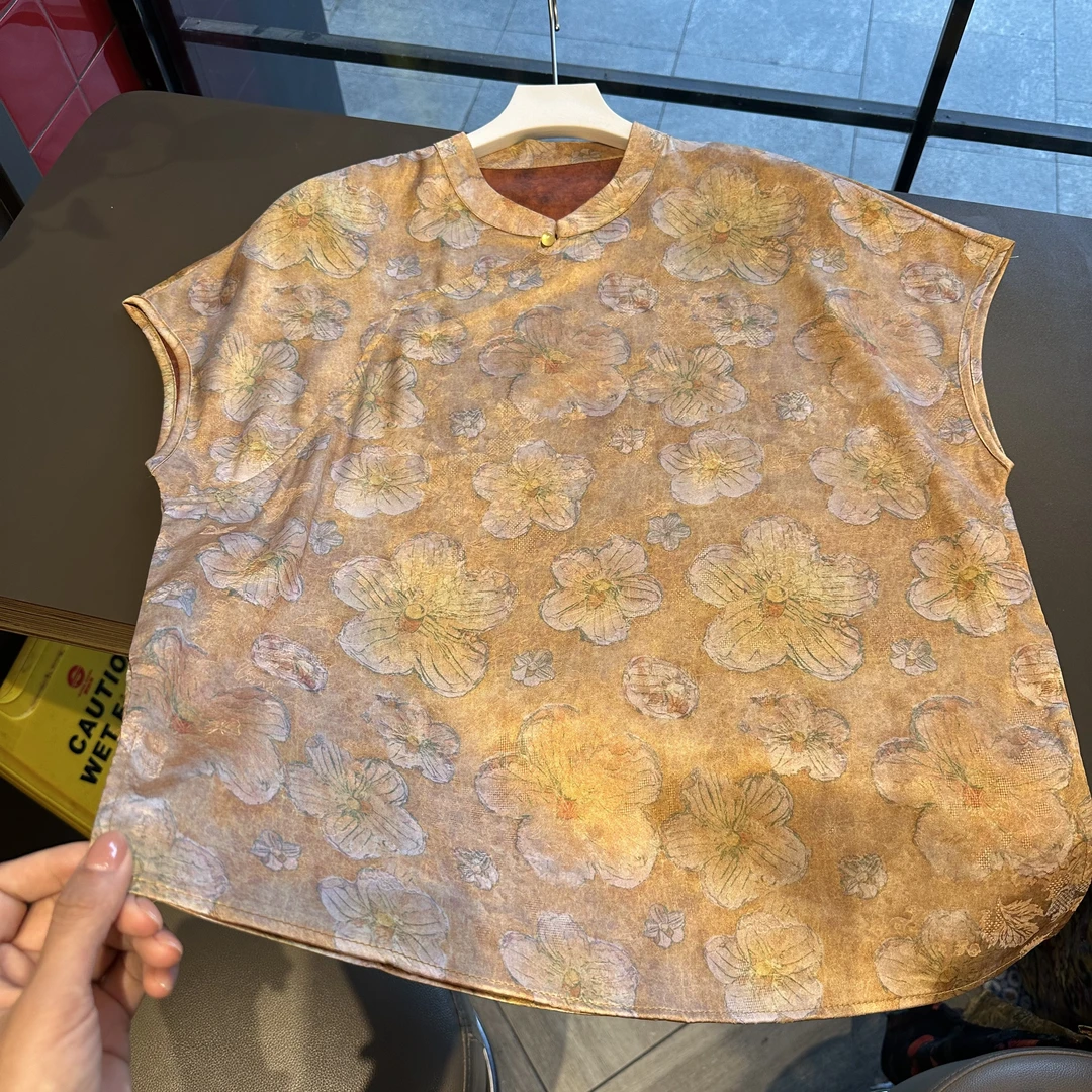 【华金 飞飞袖】气质时尚显瘦气质立领斜襟飞飞袖提花短款上衣