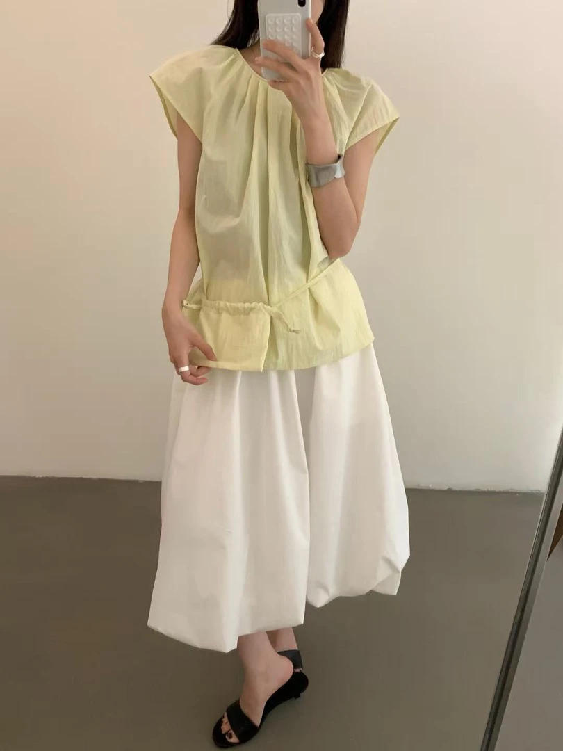 lovely@s9761 韩系甜美减龄百搭小飞袖小衫 6-24