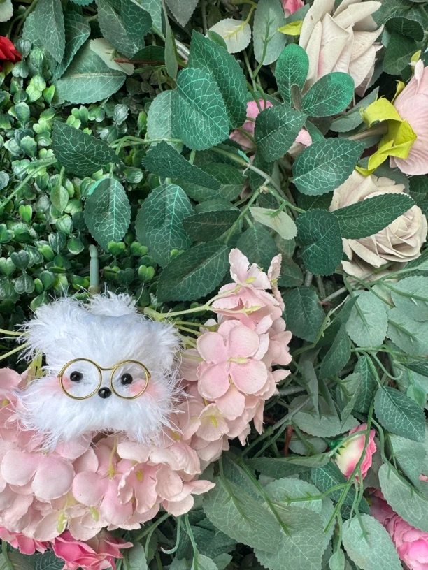 毛绒玩具公仔玩偶礼物挂件仿真马尔济斯小狗手工制品拍下不退不换