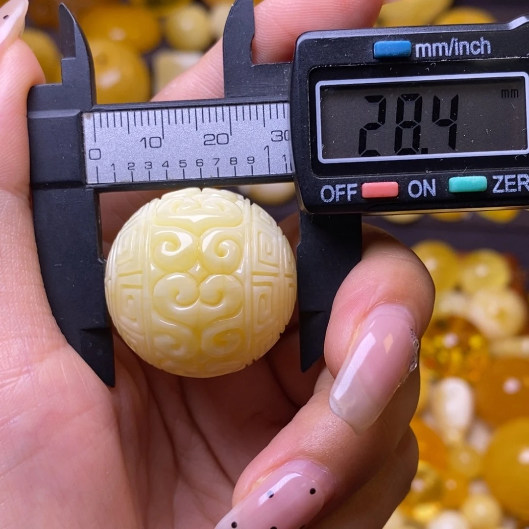 琥珀未镶嵌裸石珠子
