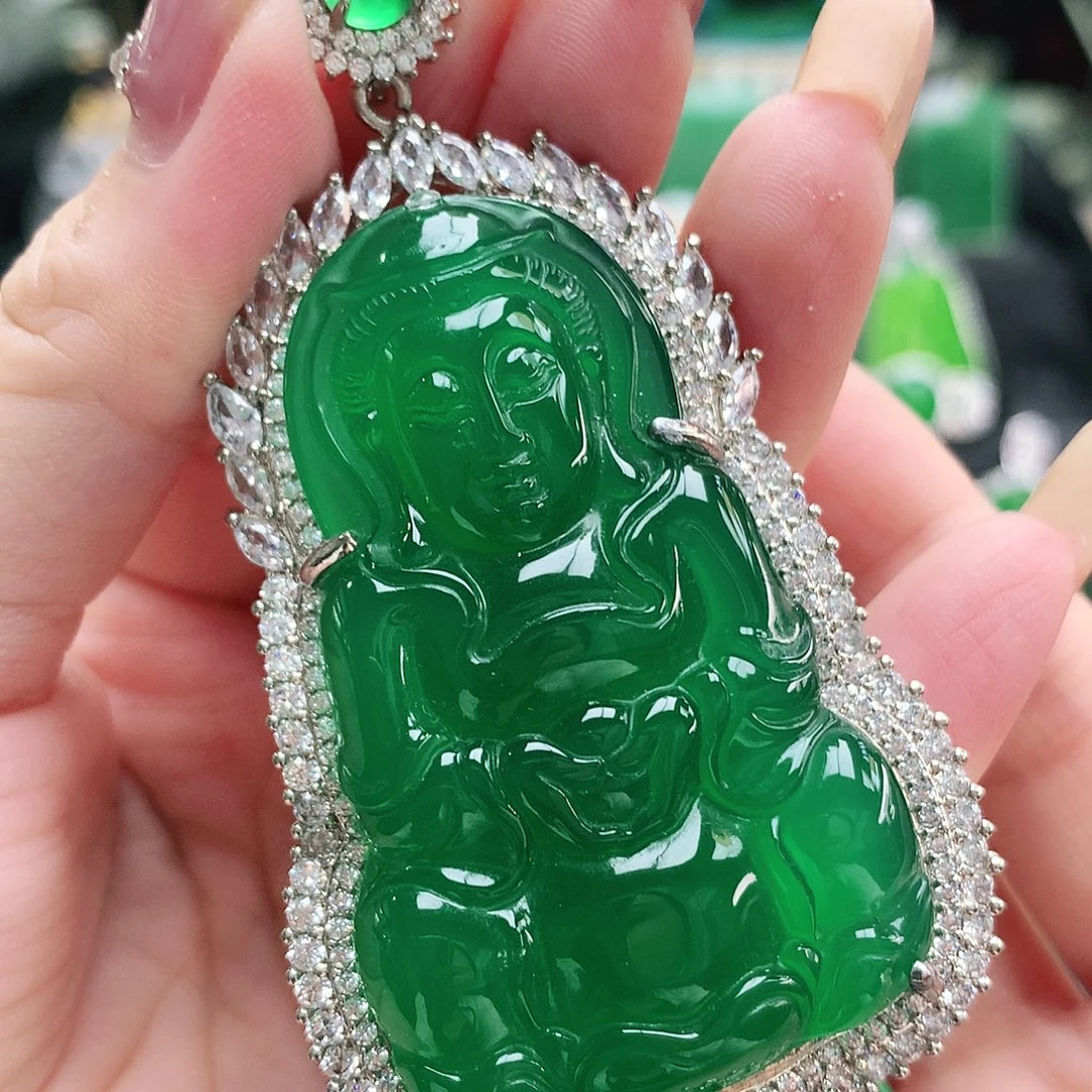 玛瑙/玉髓合金吊坠