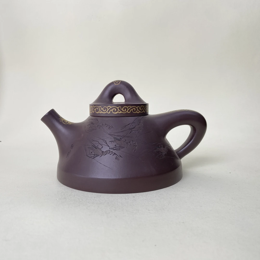 宜兴手工紫砂陶 鲍宜明茶壶GS3633-8