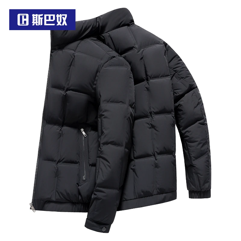 【新年】面包羽绒服男短款2025秋冬季新款休闲立领鸭绒保暖男装外套