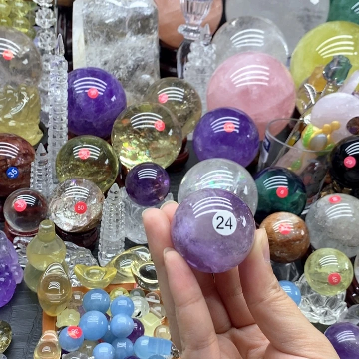 石材天然紫水晶球