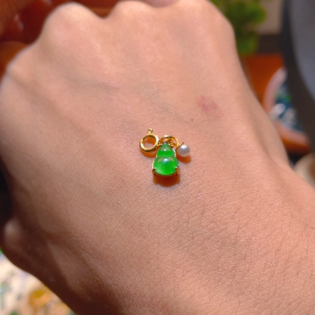 翡翠银S925镶嵌吊坠(不含链)