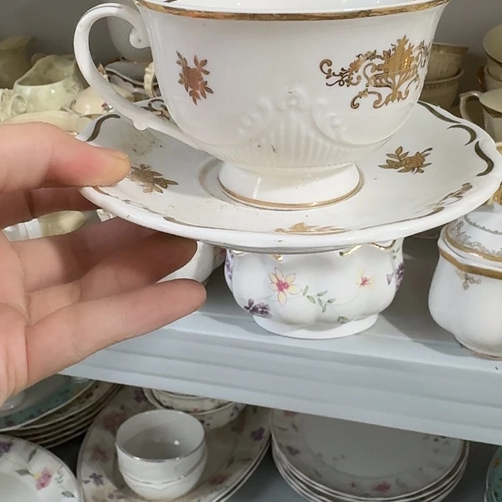 外贸尾单微瑕 咖啡杯碟一套