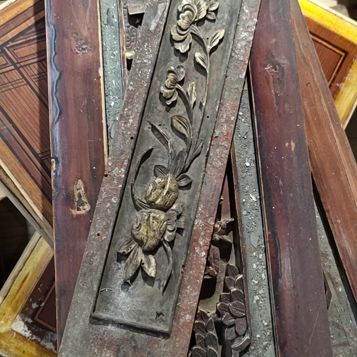 香榧木伊****宽老木雕老花板一片