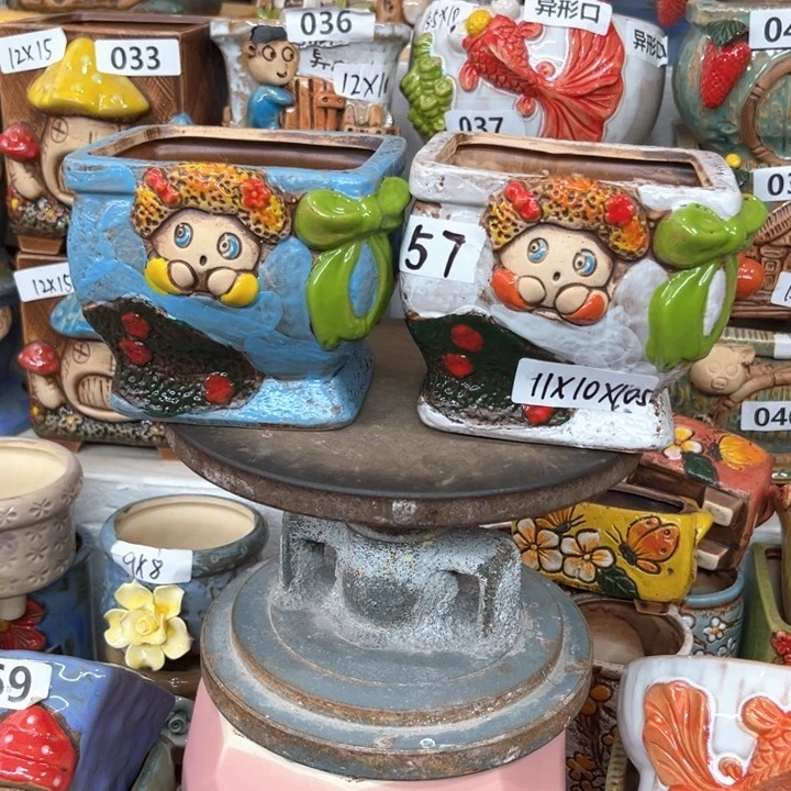 紫砂花盆粗陶材质多肉花盆