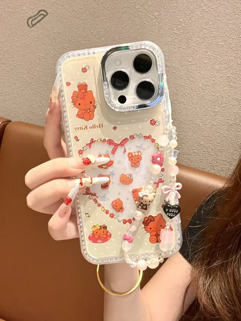 【自带相机保护按键】可爱卡通KT适用苹果16/15/14/13防摔手机壳
