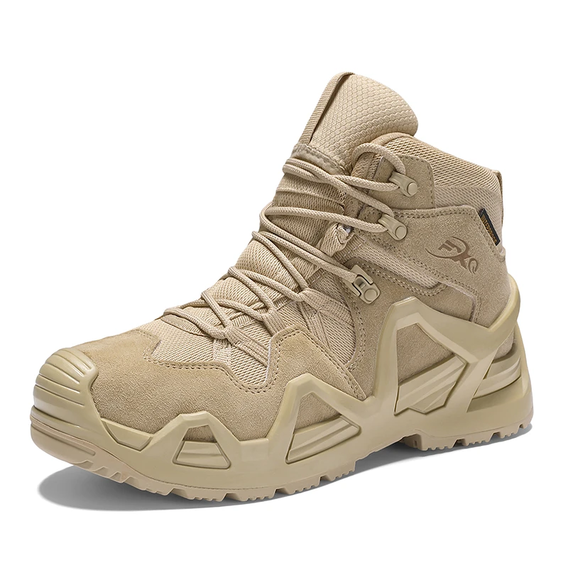 全防水户外登山徙步真皮防水鞋套微孔透气技术防刺防滑越野中帮鞋