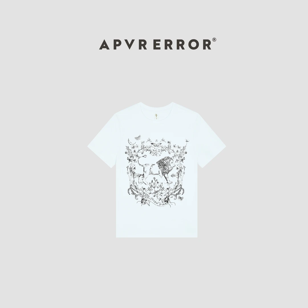 Apvr秘密花园25年新品设计数码直喷短袖女百搭显瘦圆领T恤女T534