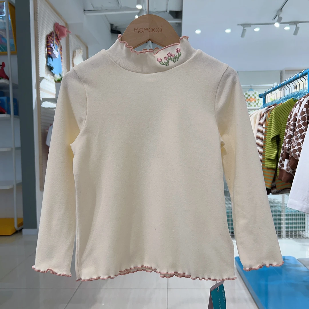 MOMOCO秋冬女童新款甜美德绒打底衫75880239004&75880239006