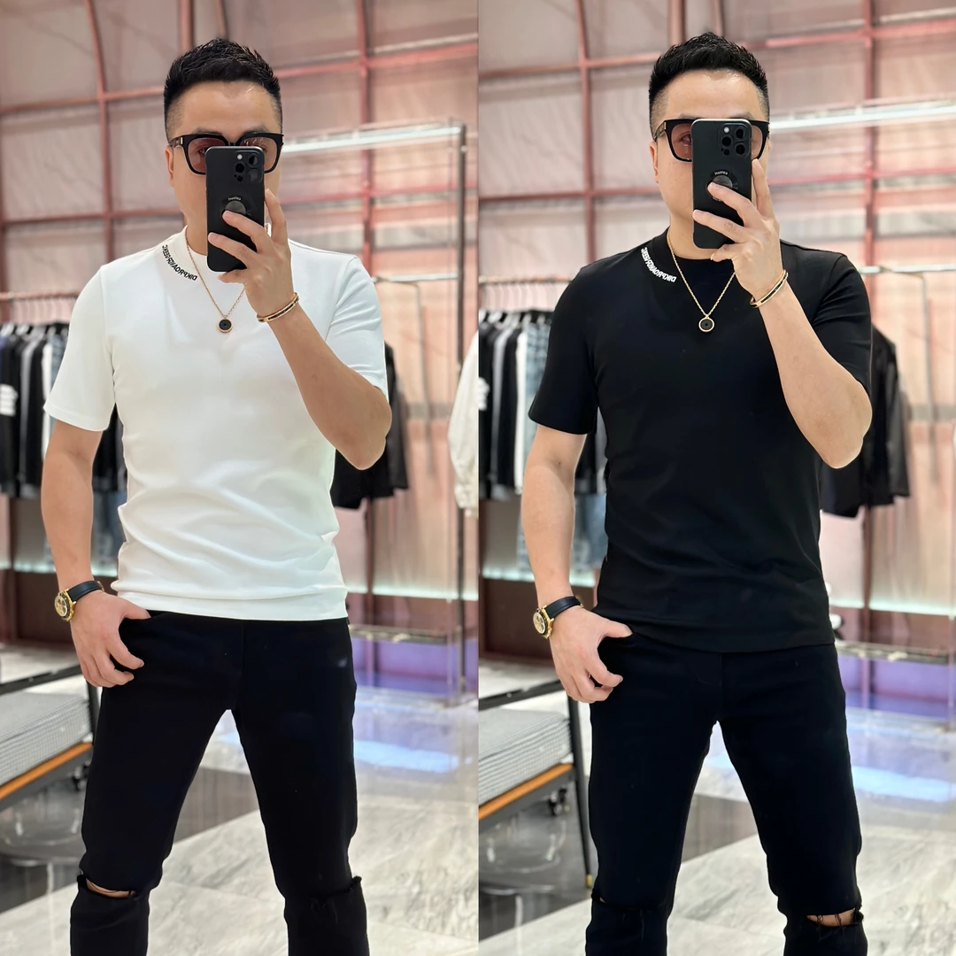 【发现者IV】2025男士新品欧货时尚高品质休闲刺绣圆领短袖25110