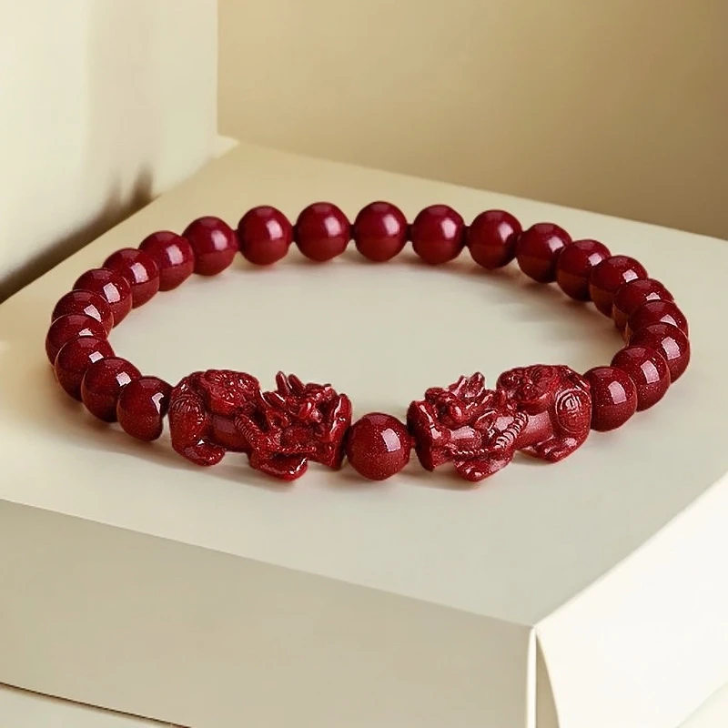 朱砂貔貅手串吉祥招福纳发套装ZS+TLWSP -JC-2D