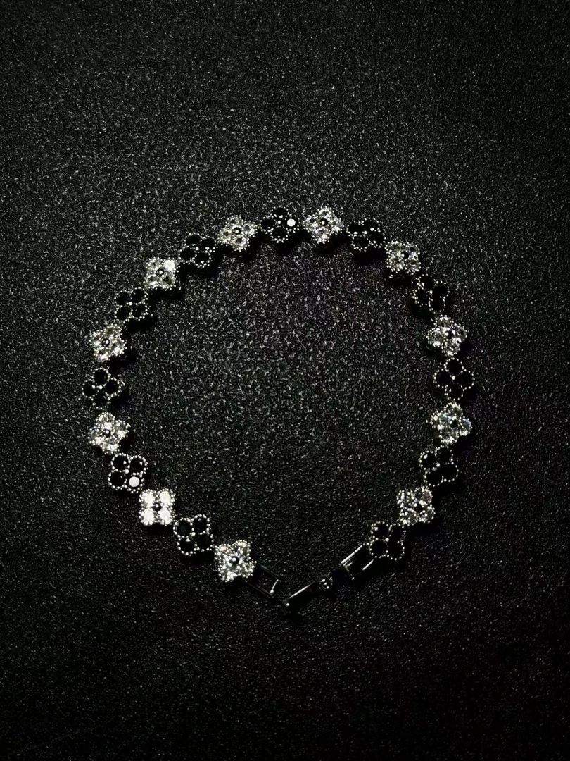 合金手链 【蛇年 熊猫花花 手链】国潮风发字嘻哈潮