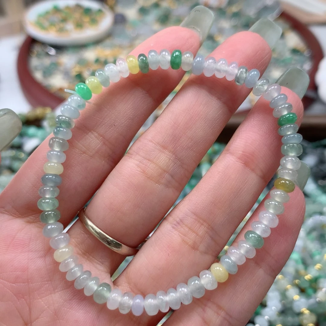 散珠翡翠鼓珠手串