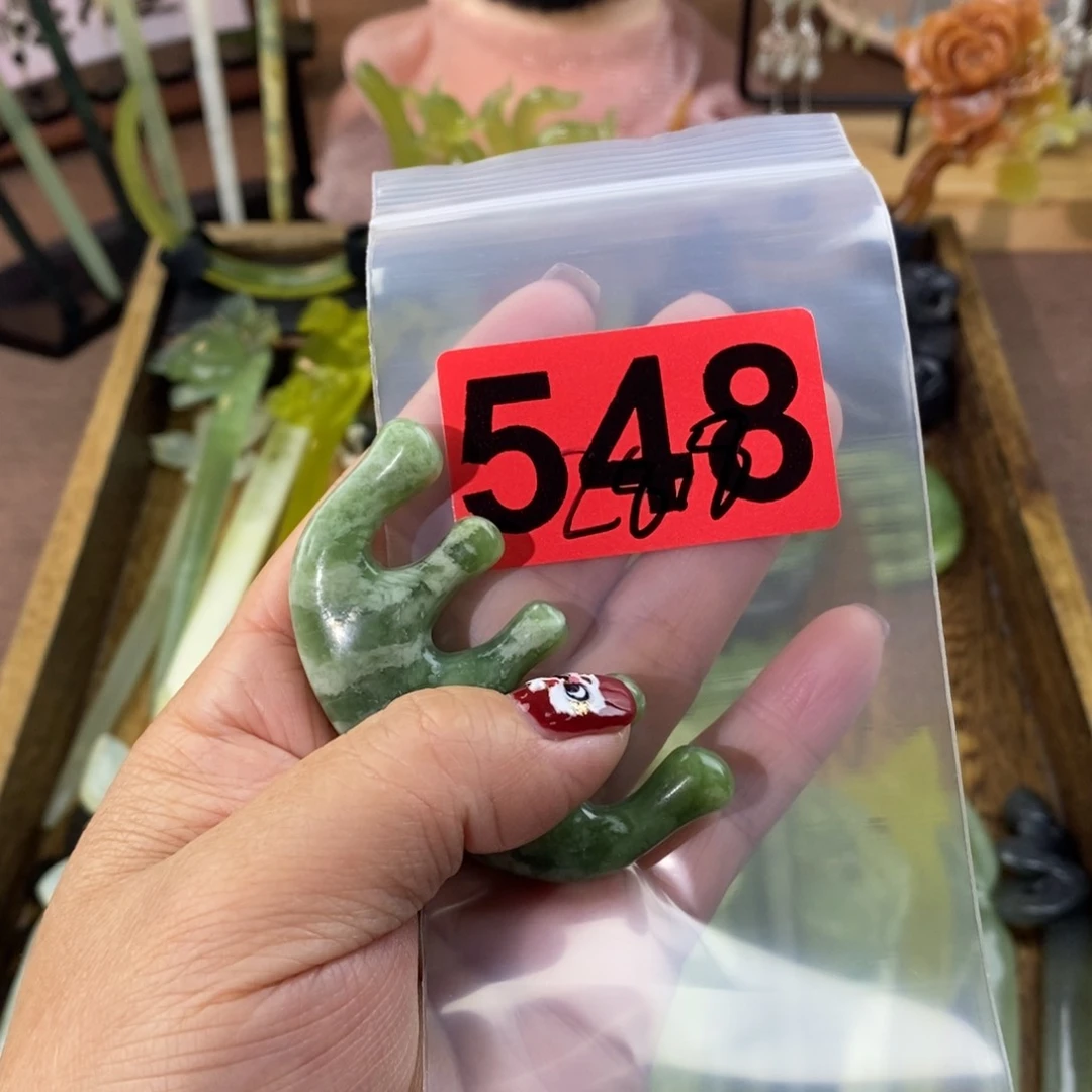 蛇纹石玉玉簪合金-**-