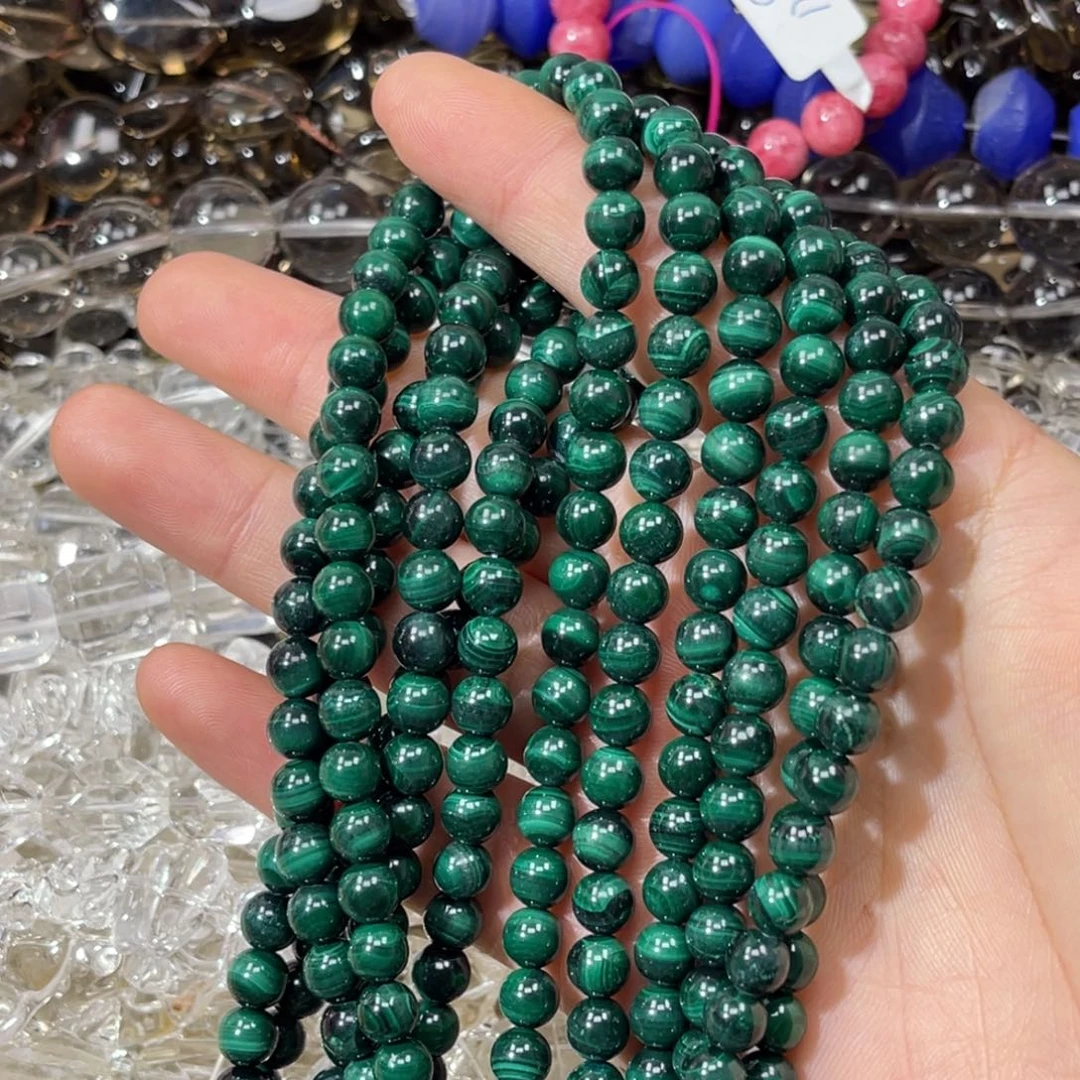 玛瑙/玉髓散珠孔雀石卡6