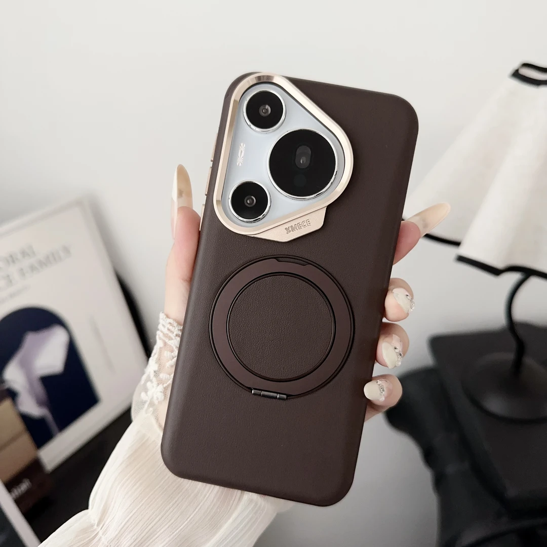 KUSENCASE· 适用华为pura70pro手机壳磁吸支架素皮手机壳