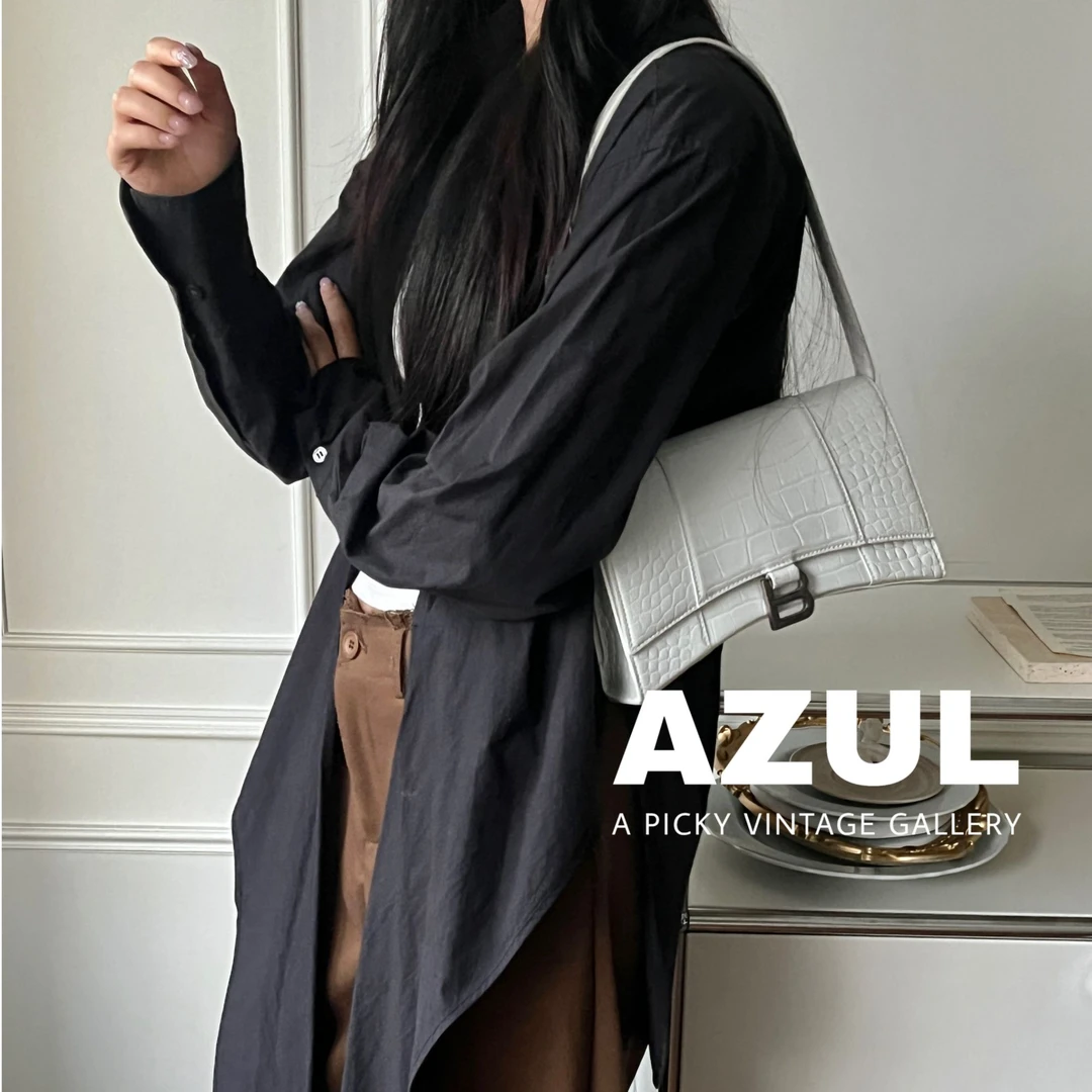 95新 Balenciaga/巴黎世家 白色鳄鱼压纹downtown小号单肩包38224