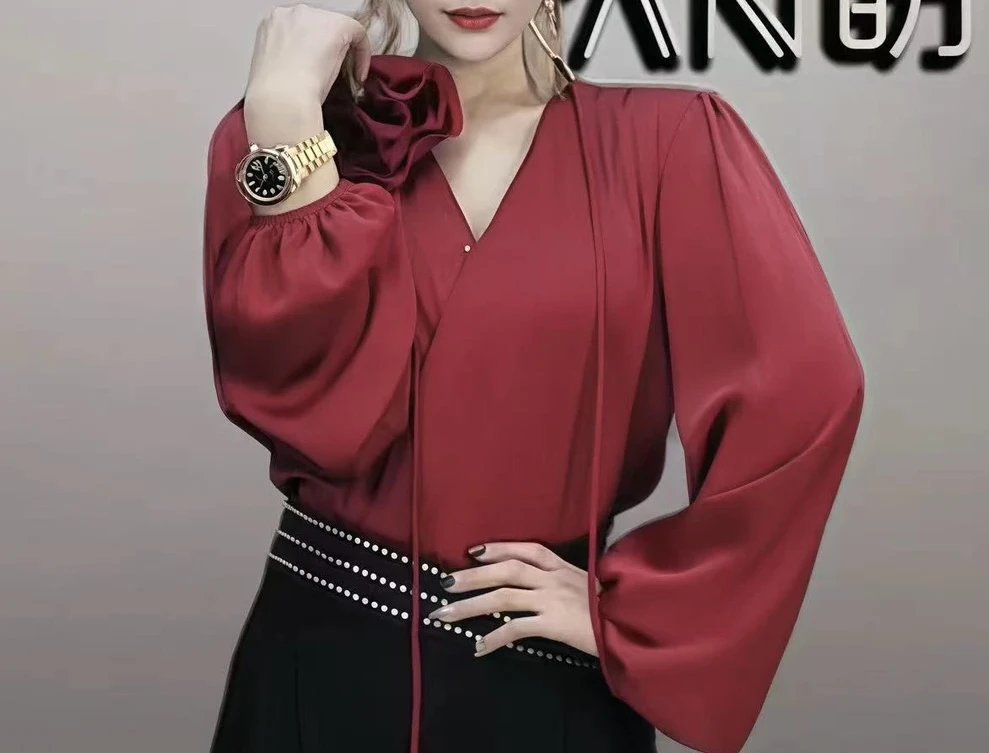 638【琴公子专属】设计感大花朵新洋气减龄高端轻奢衬衫