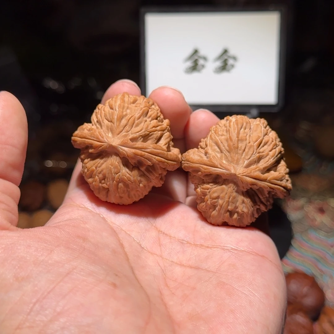 核桃把件1463白狮子，尺寸42 41 35