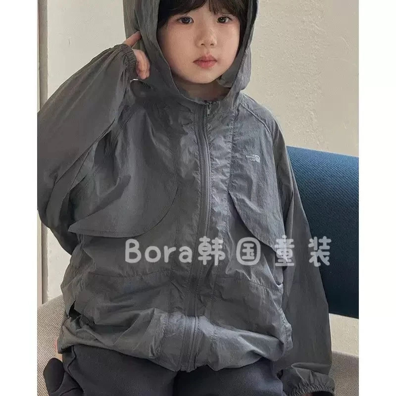 儿童防晒衣男童夏季冰丝透气2025新款大童防紫外线冰皮衣外套薄款