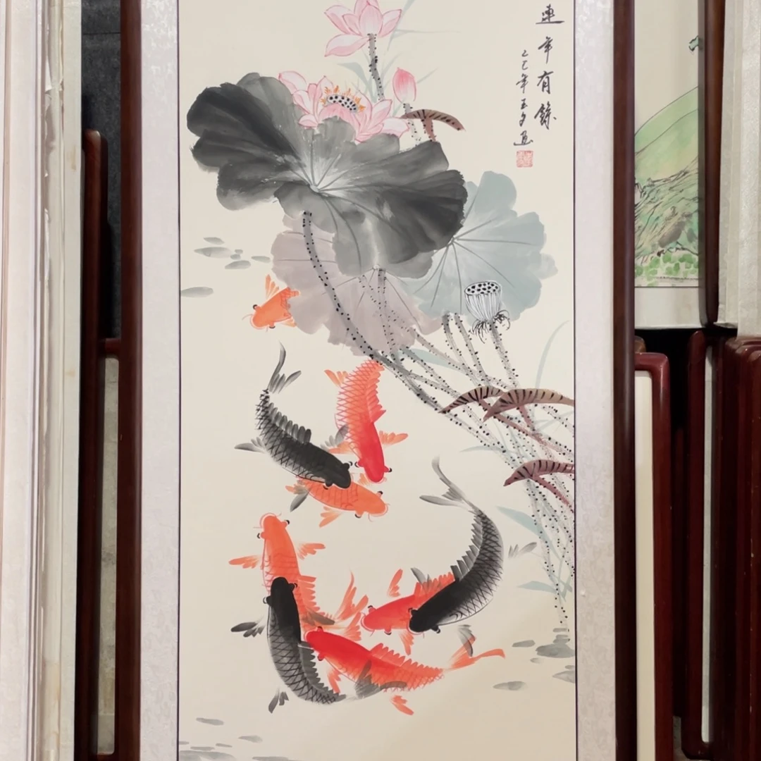 国画带框尺寸63*123厘米