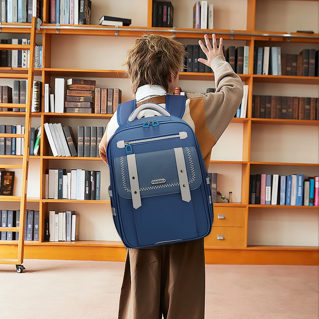 阳光8点宾比B-3776减负护脊书包背包高端英伦风正品耐用双肩包