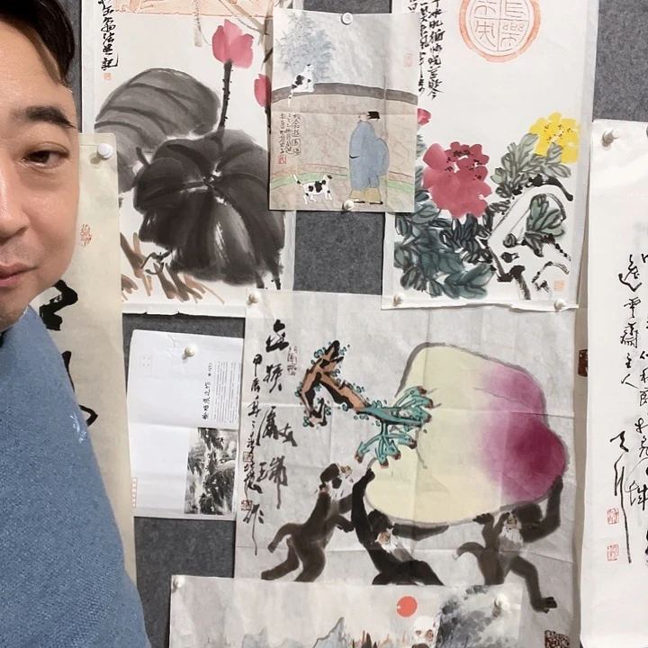 横款翰**生画……书法……书法