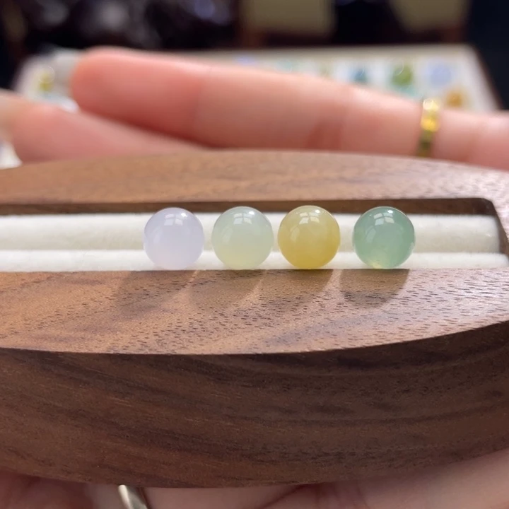散珠翡翠特色马卡龙圆珠卡6.8-7一组发