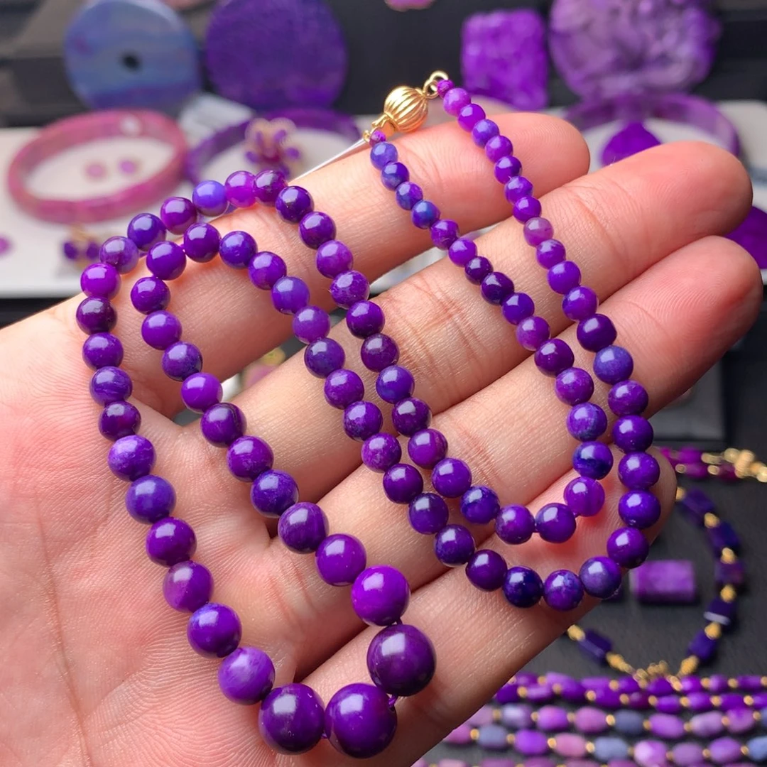 苏纪石（舒俱来）项链18K金镶嵌