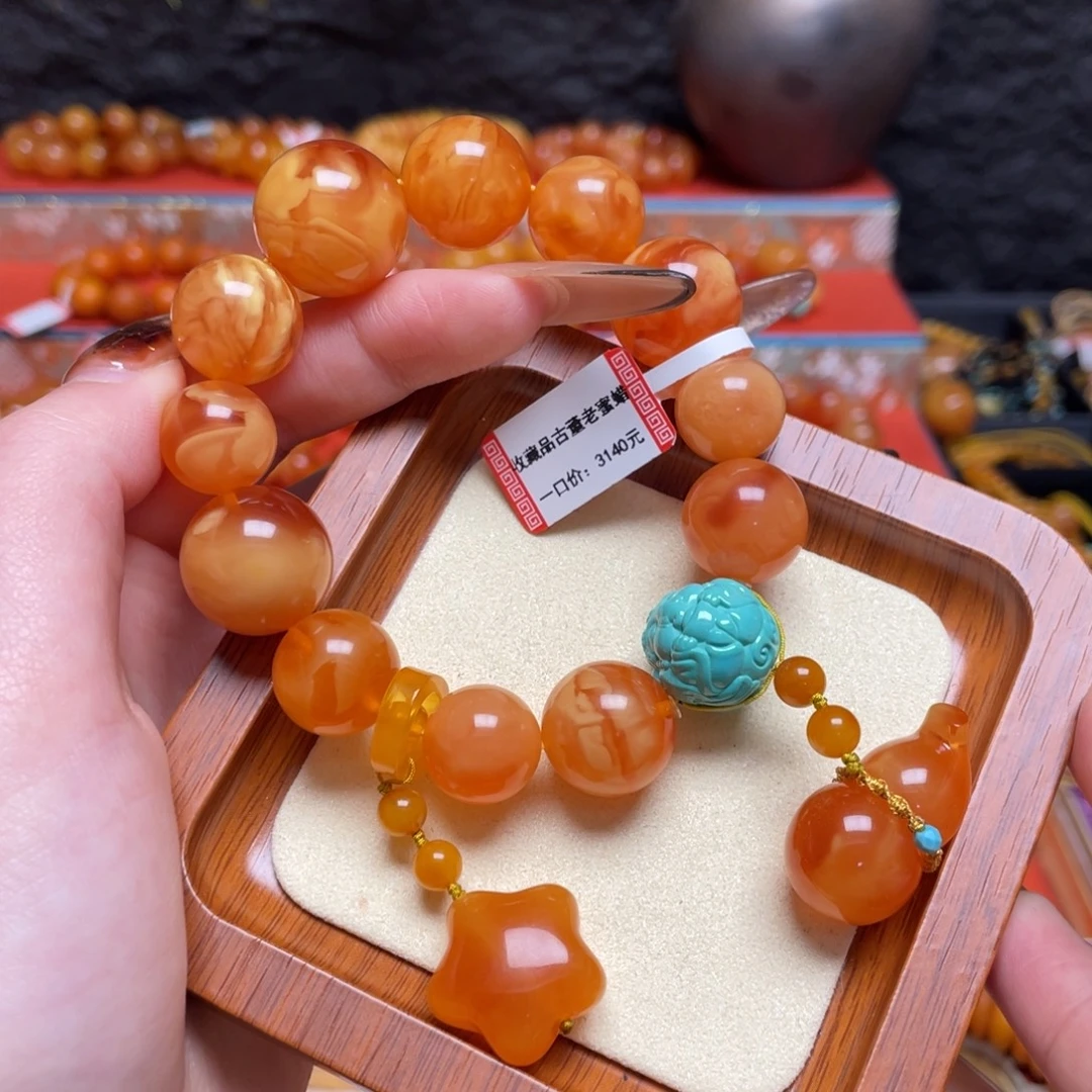 蜜蜡未镶嵌颈饰手串