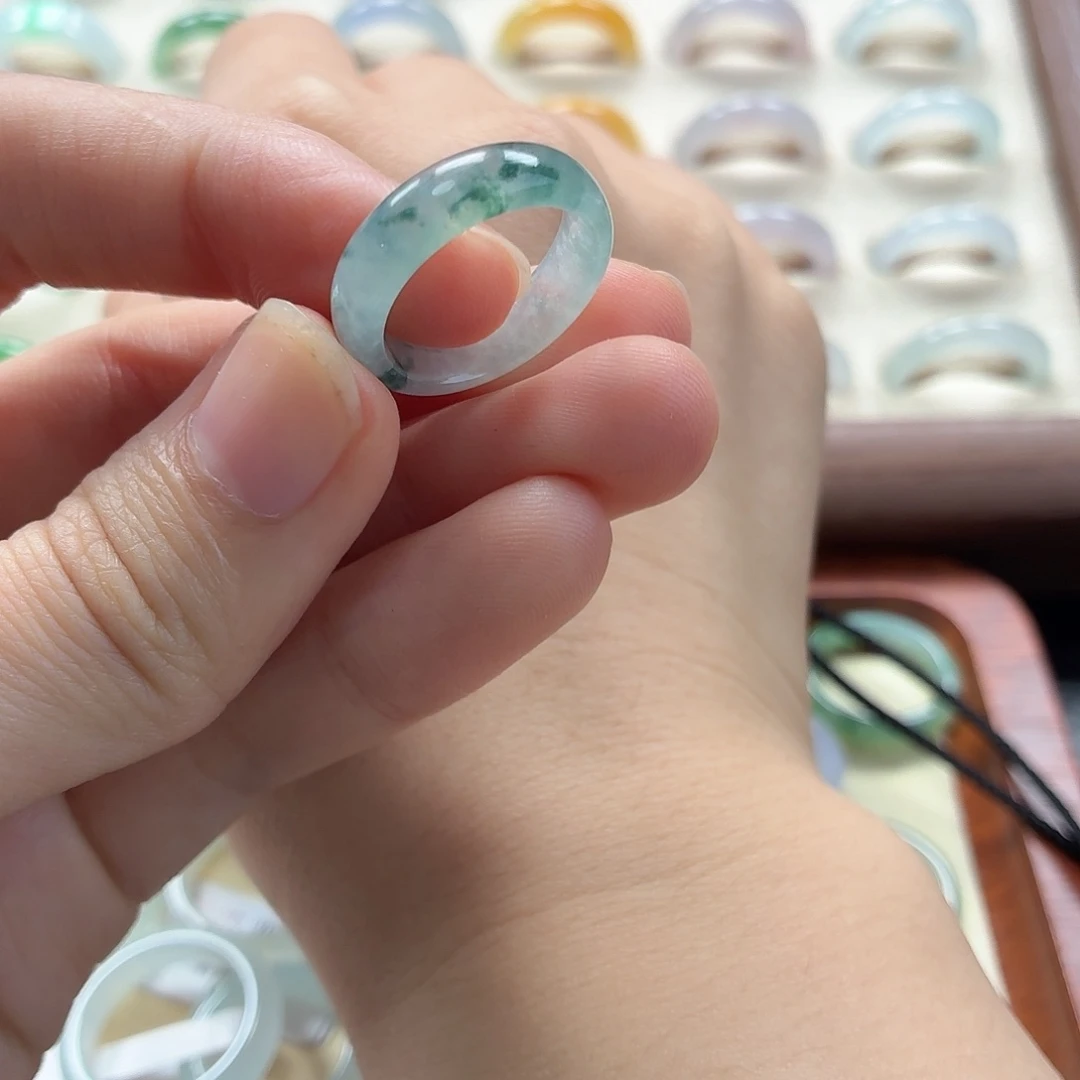 翡翠未镶嵌戒指圈口10
