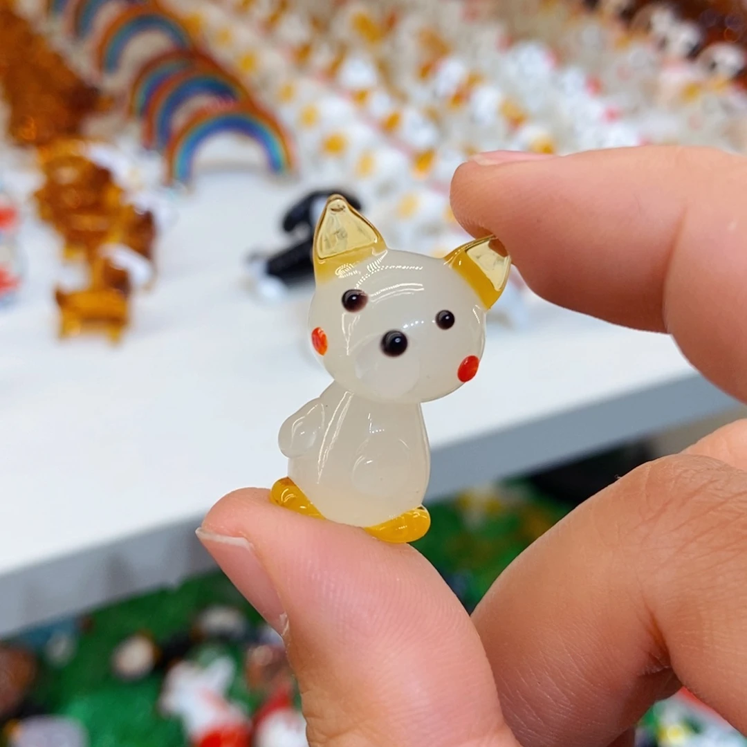 琉璃手工艺品柴犬