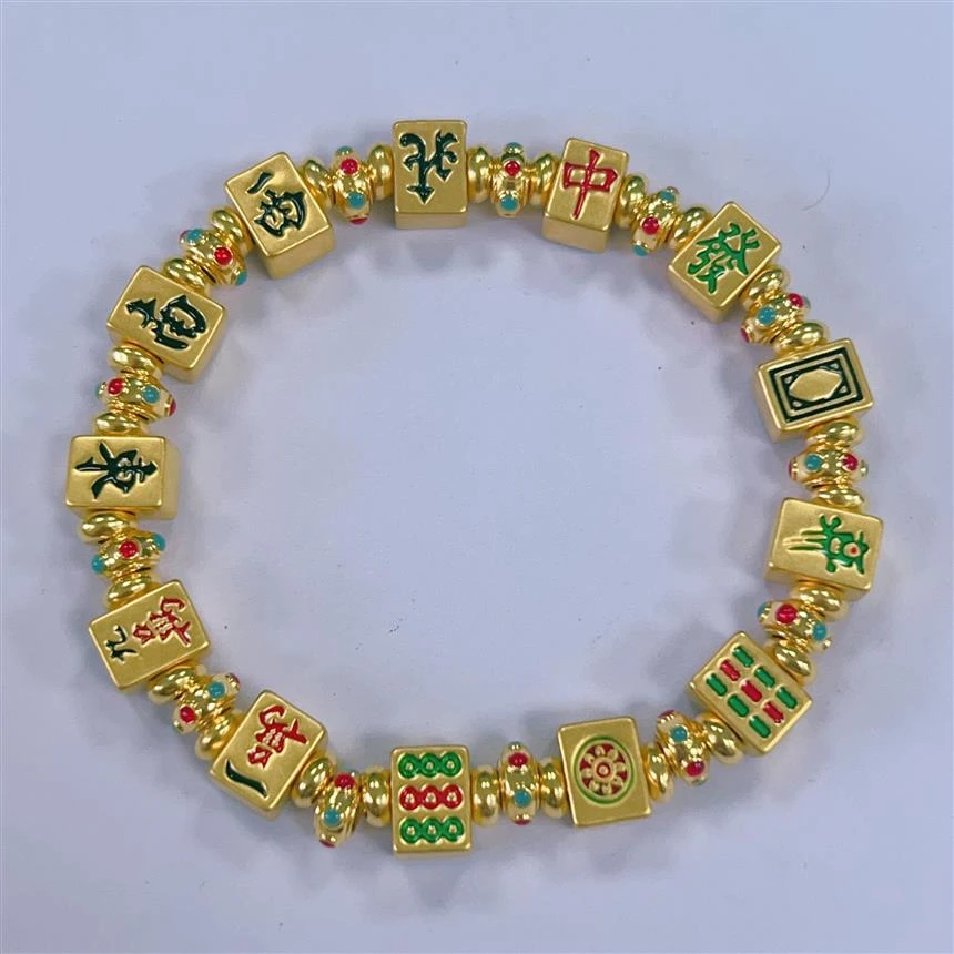 【晓韵专享】足金999 无氰硬金麻将手链 HJS1588