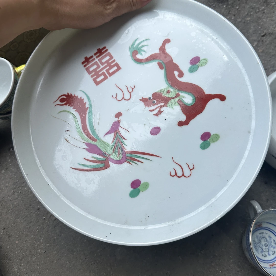 25公分大茶盘龙凤