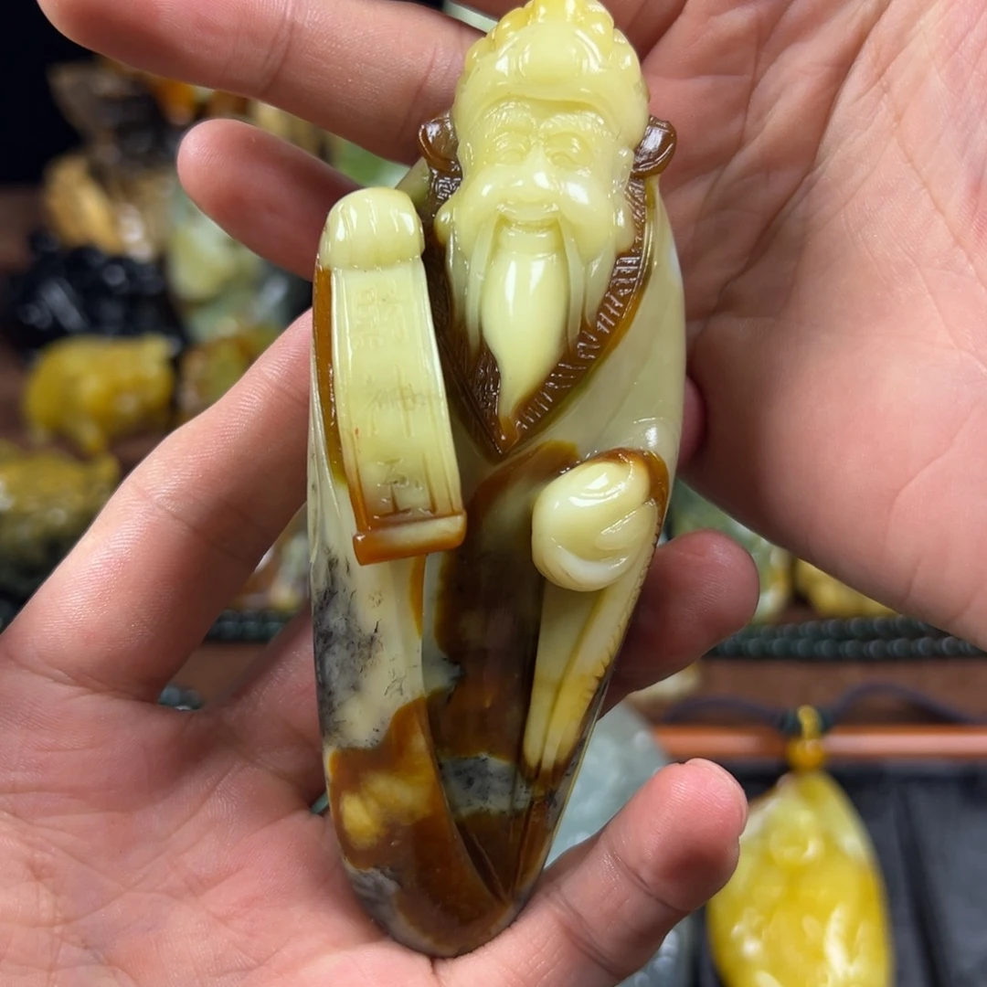 蛇纹石玉未镶嵌天然岫玉手把件