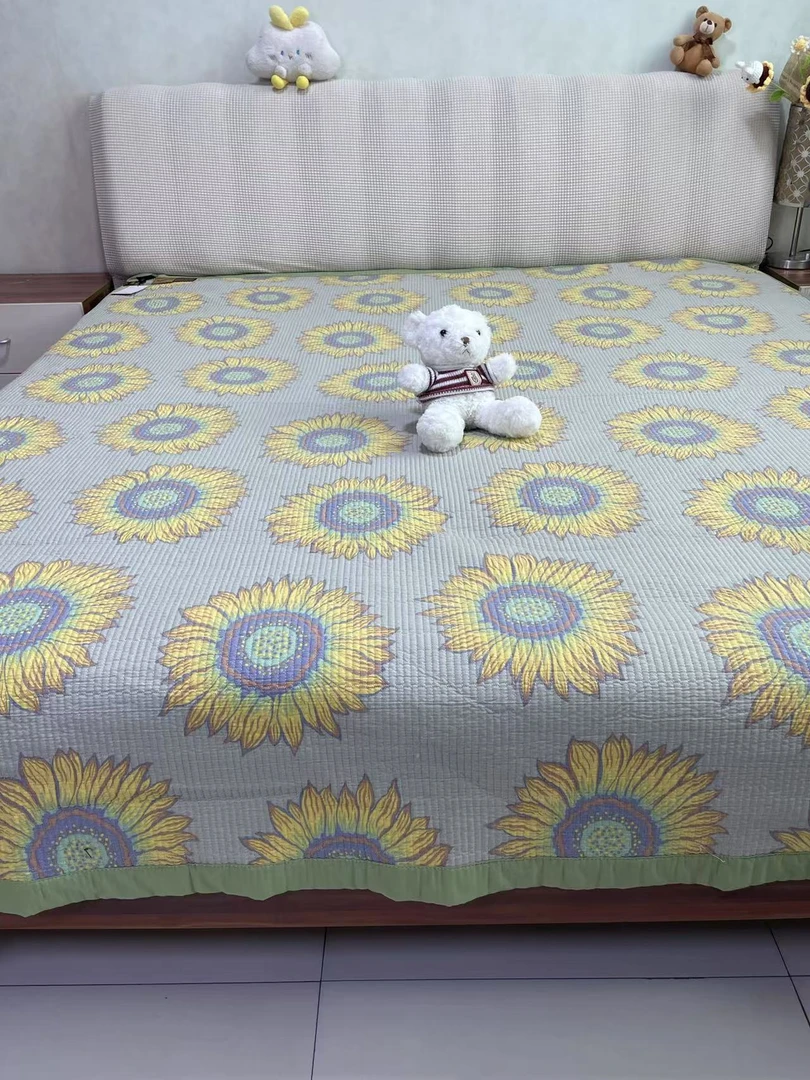 2025爆款轻奢款四季防滑双面A类母婴双面水洗简约风床盖