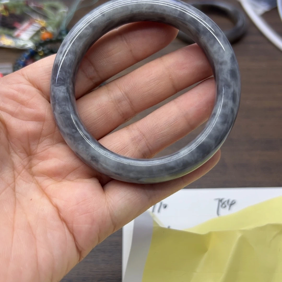 和田玉未镶嵌手镯55.8圈围734