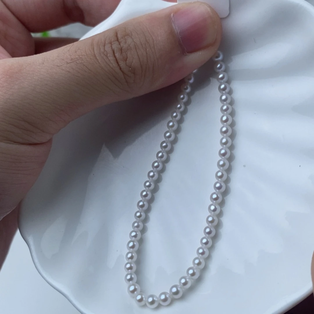 淡水珍珠项链银S925镶嵌103463