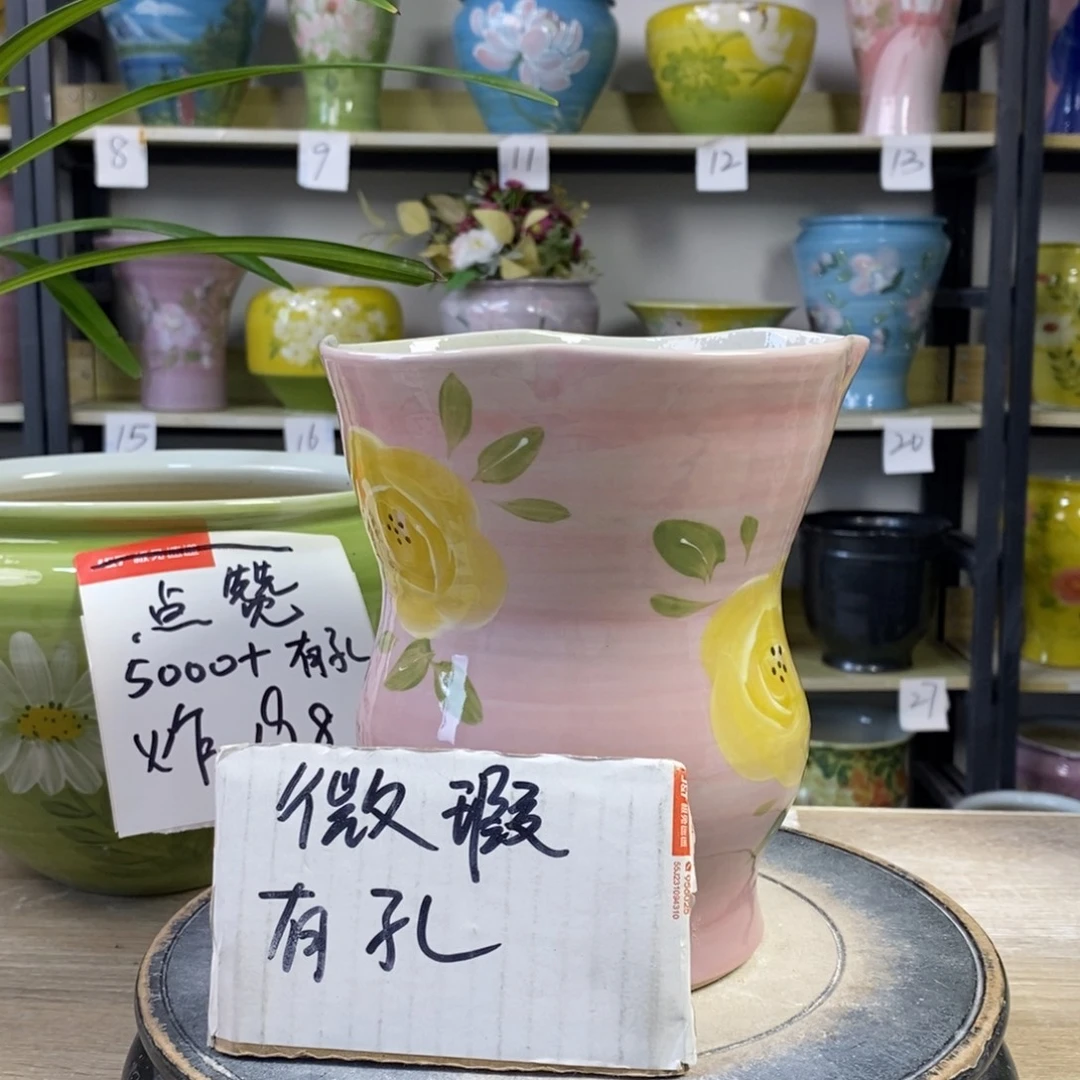 景德镇手工手绘陶瓷花盆