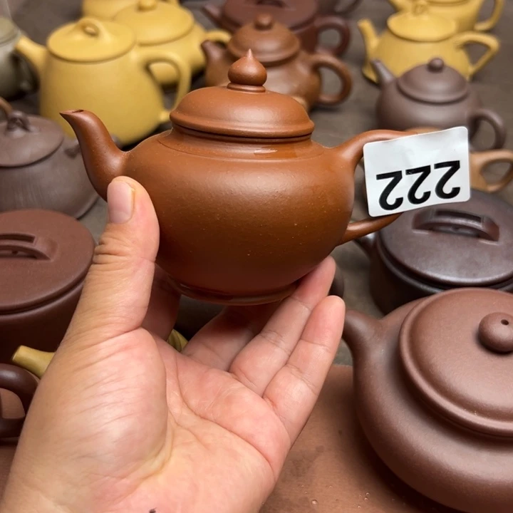 茶壶紫砂朱泥半手工220cc左大瑕疵不退不换