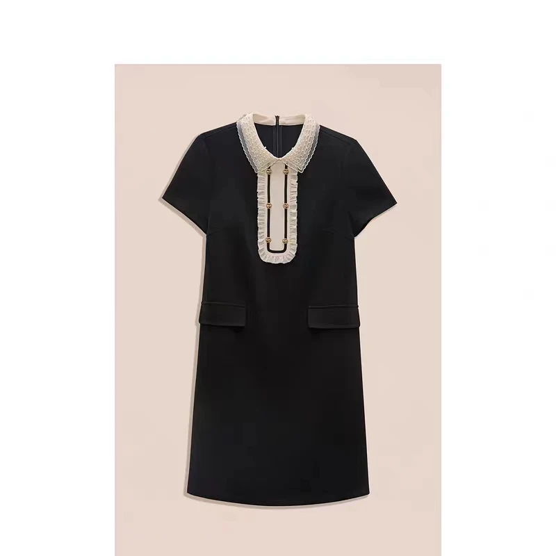 【yr】女装2023夏季新款翻领连衣裙5497