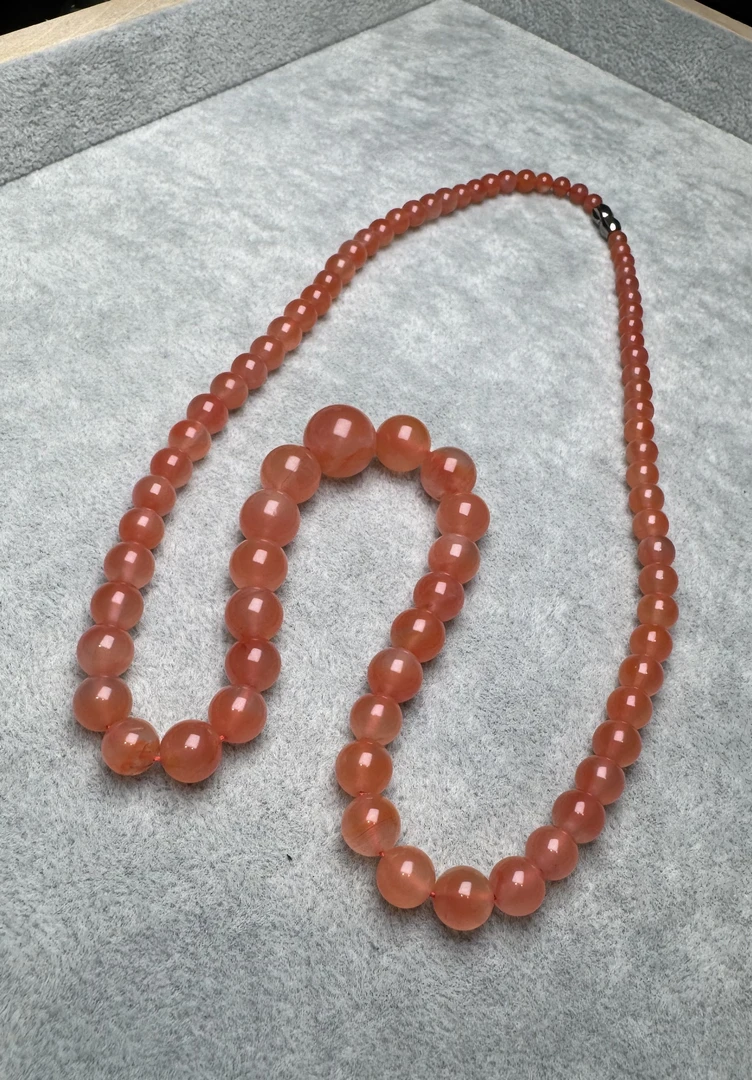 精品樱桃红项链长链