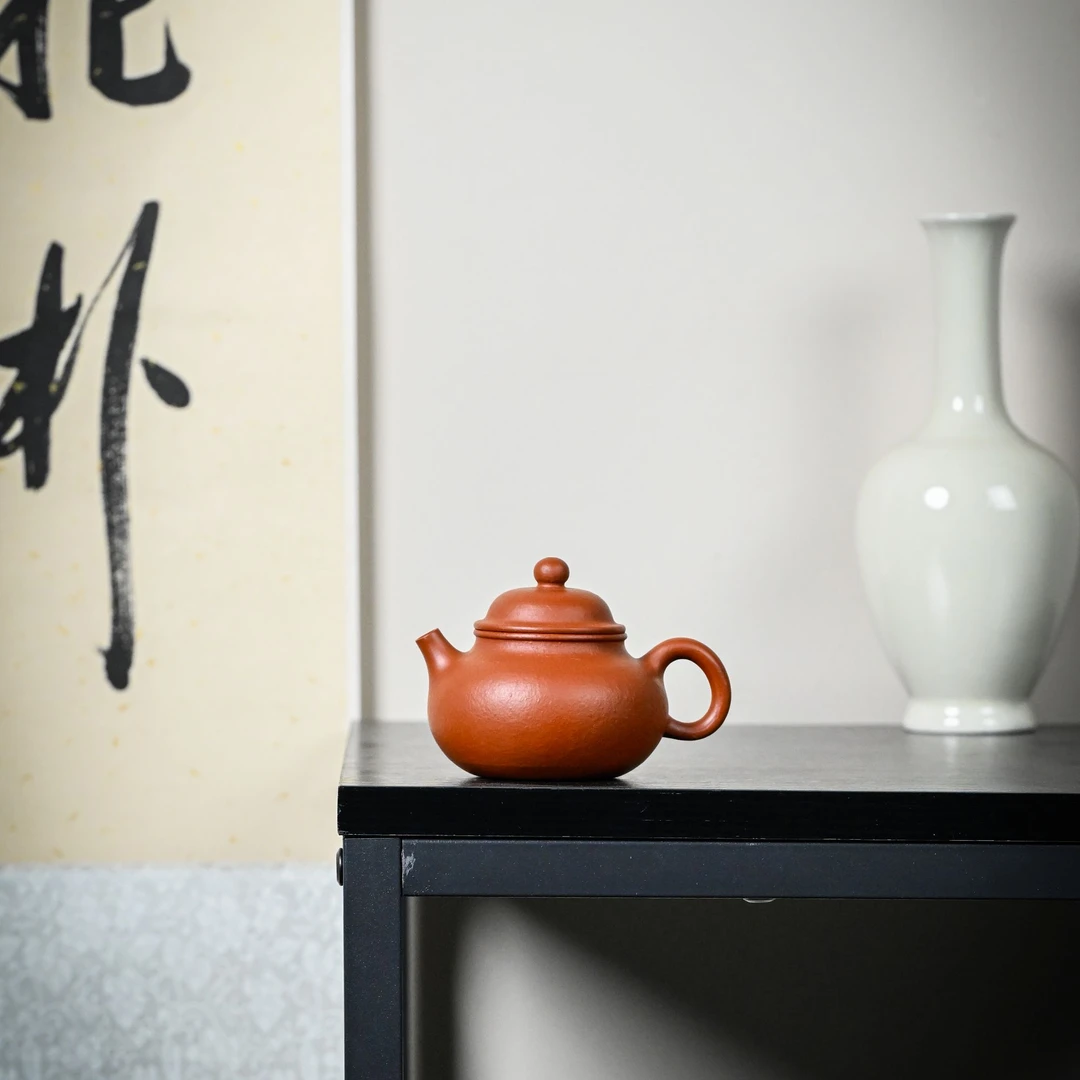 【全手·朱泥容天】宜兴原矿紫砂朱泥精工制作容天140cc