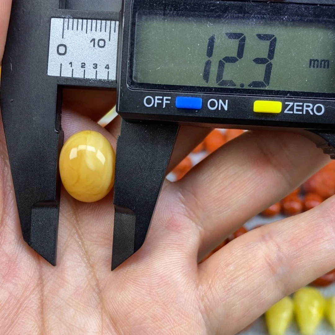 蜜蜡未镶嵌裸石枣珠12mm