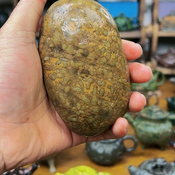 茶空间天然石材冰碛岩豹纹我