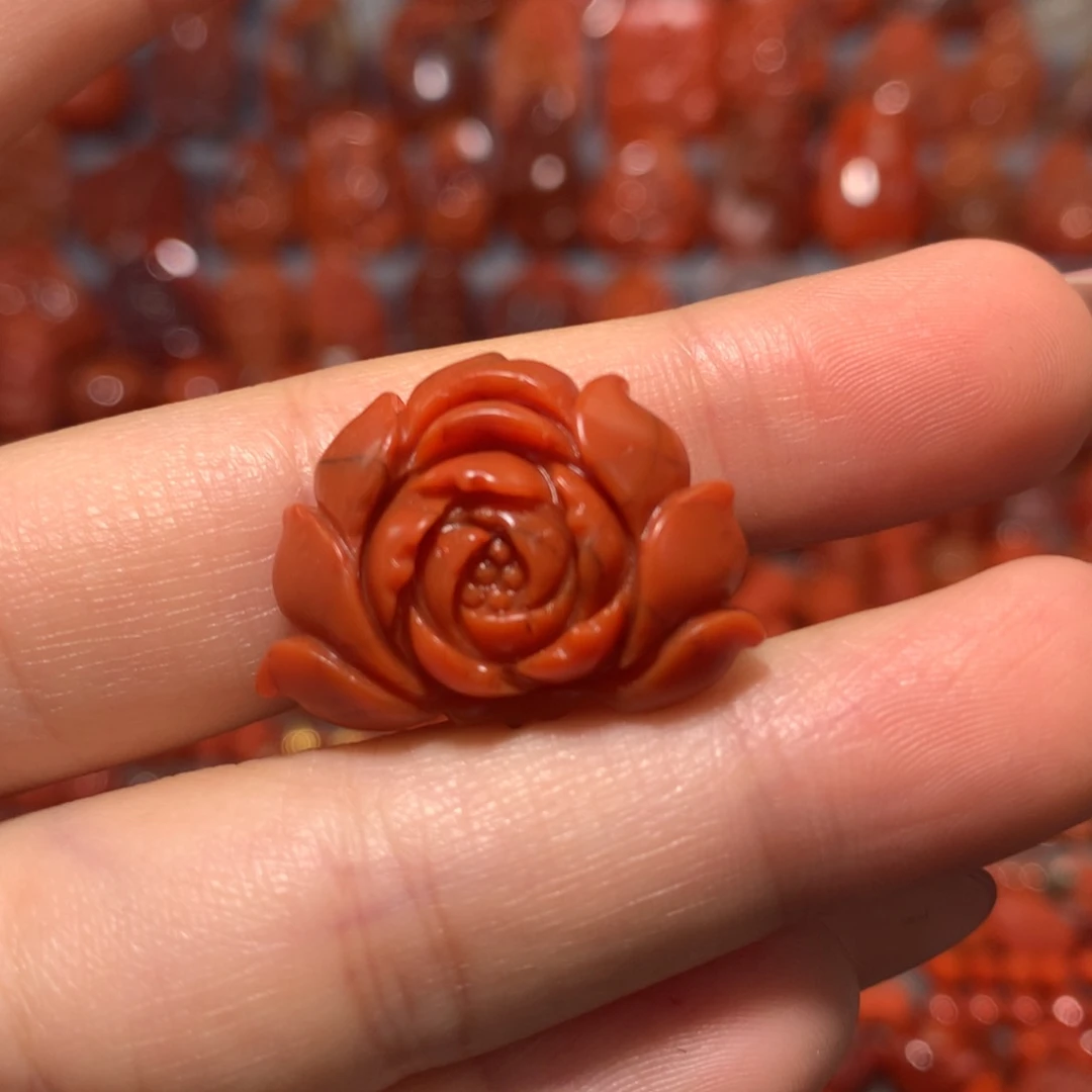 【闪购商品】未镶嵌牡丹花南红玛瑙