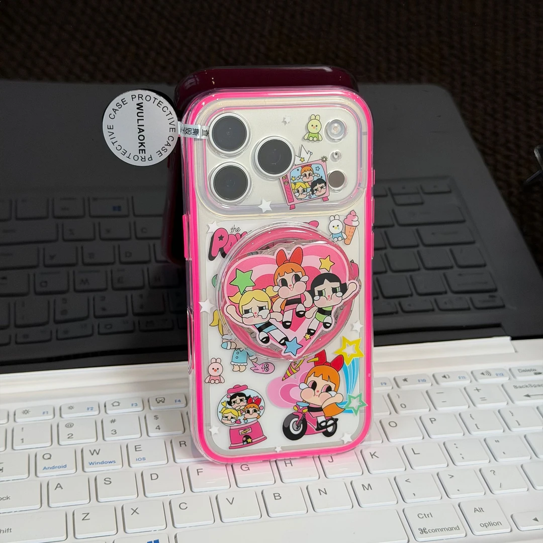 磁吸2合1双层飞天小女警一体ai按键适用苹果iPhone17promax手机壳